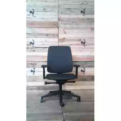 Asiento de piel sintética HAWORTH Comforto29 reacondicionado con reposabrazos 3D