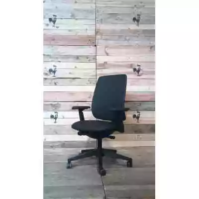 Asiento de piel sintética HAWORTH Comforto29 reacondicionado con reposabrazos 3D