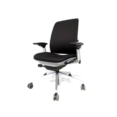Assento preto STEELCASE Amia remodelado com apoios de braços 4D